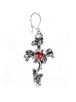Rose Thorn Cross Earring by Alchemy Gothic