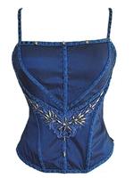 Royal Blue Silk Corset