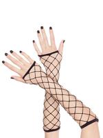 Black Fence Net Gothic Punk Gloves