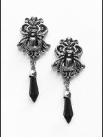Restyle Pewter Spider Earrings with Crystal