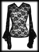 Black Rose Lace Gothic Top