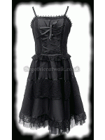 Black Satin Taffeta Party Prom Dress
