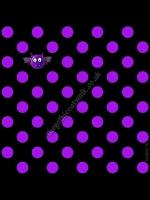Gothic Greetings Card - Purple Polka Dot & Bat