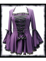 Long Flared Purple Gothic Bodice Top