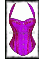 Sexy Purple Satin Sequinned Burlesque Corset
