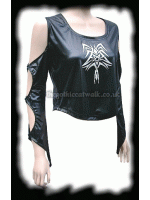 Split Sleeve Black Gothic Top