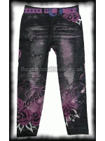 Tattoo Print Cropped Leggings