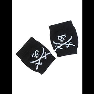 Gothic Punk Fingerless Gloves - Skull & Crossed Swords