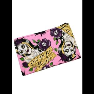 Pink Tattoo Make-Up Bag - Day of the Dead