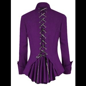 Purple Gothic Jacket Top with Corset Back