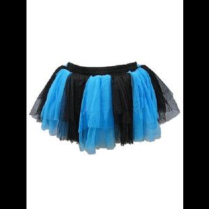 Turquoise & Black Net Gothic Punk Tutu Skirt