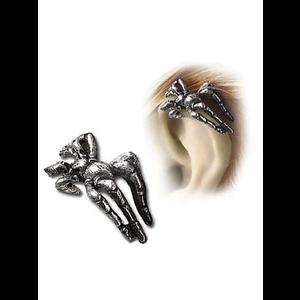 Creeping Familiar Pewter Spider Stud by Alchemy Gothic