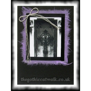 Handmade Card - Cross & Silver Bow